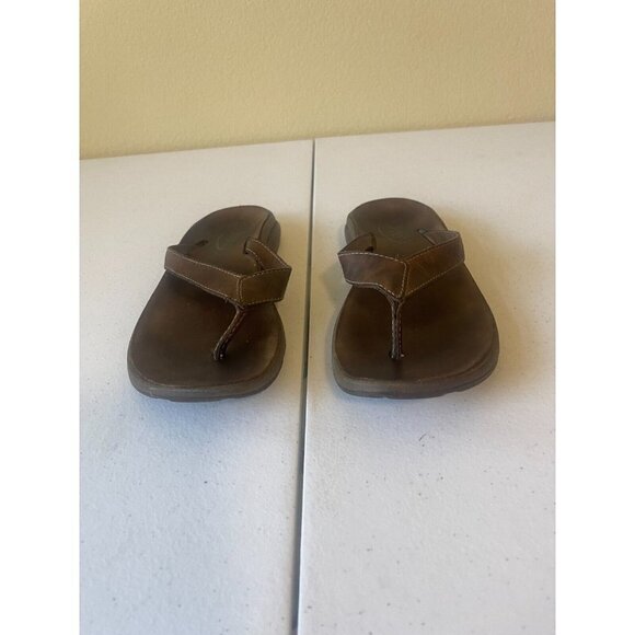 Chaco Sz 6 M Brown Flip Flop Leather Women Sandals - Picture 3 of 15
